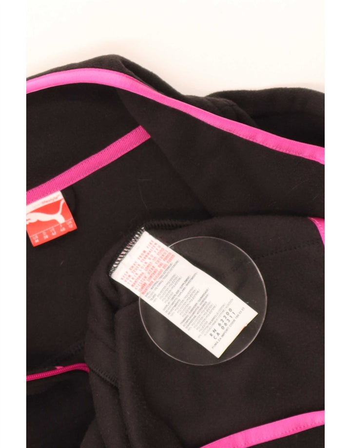 Puma Womens Fleece Jacket UK 12 Medium Black Polyester