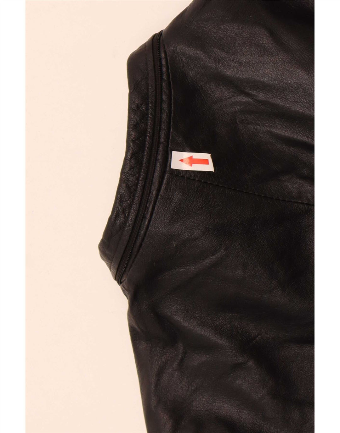 Vintage Womens Leather Coat IT 44 Medium Black