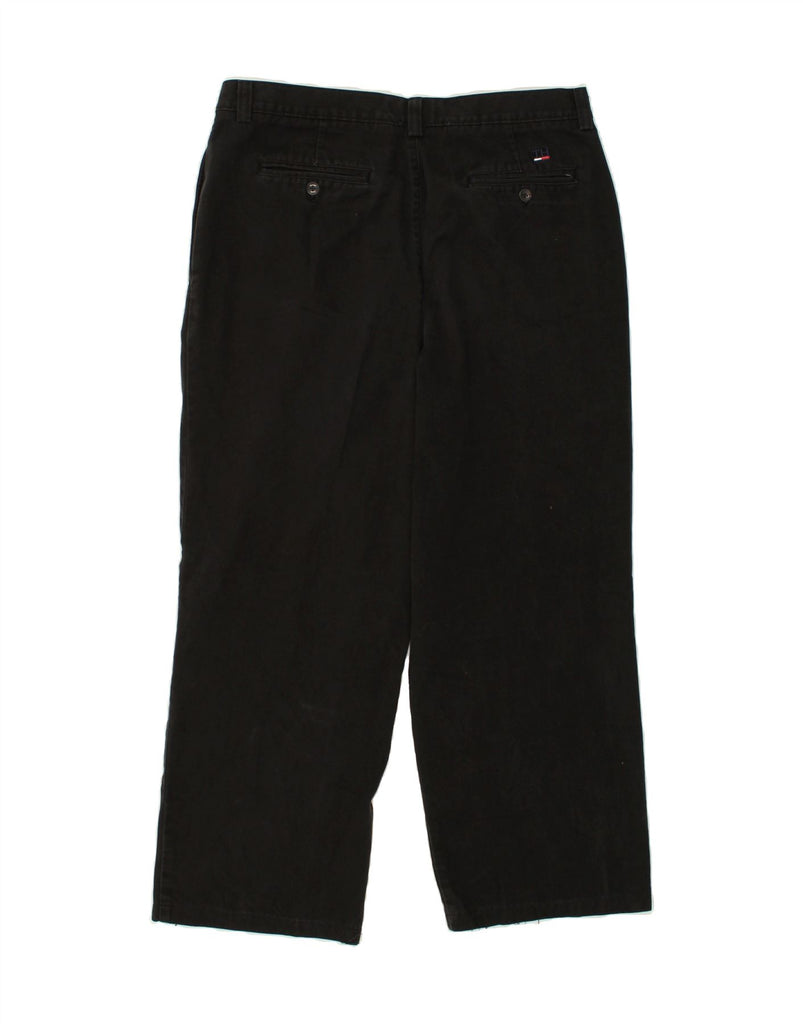 TOMMY HILFIGER Mens Straight Chino Trousers W36 L28 Black Cotton | Vintage Tommy Hilfiger | Thrift | Second-Hand Tommy Hilfiger | Used Clothing | Messina Hembry 
