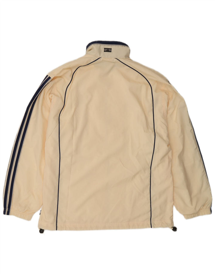 Adidas Womens Oversized Tracksuit Top Jacket UK 14 Large Yellow Polyester