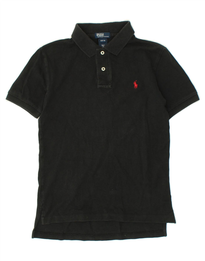 POLO RALPH LAUREN Boys Polo Shirt 8-9 Years Small  Black Cotton Vintage Polo Ralph Lauren and Second-Hand Polo Ralph Lauren from Messina Hembry 