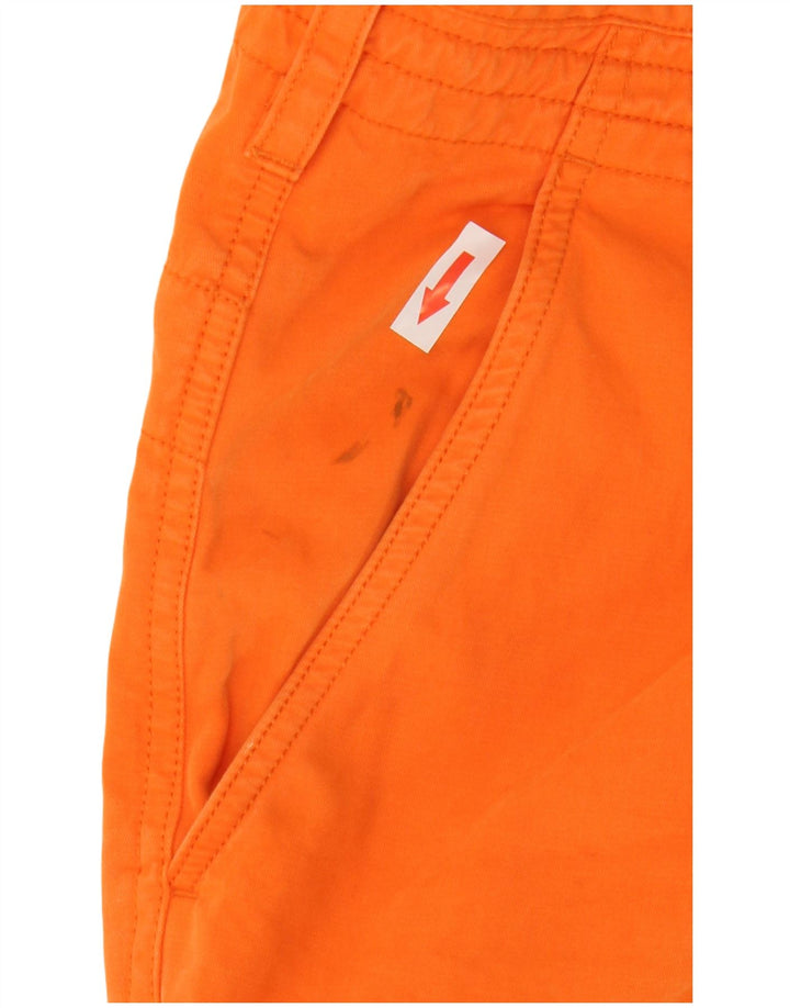 French Connection Mens Cargo Shorts W32 Medium Orange Cotton