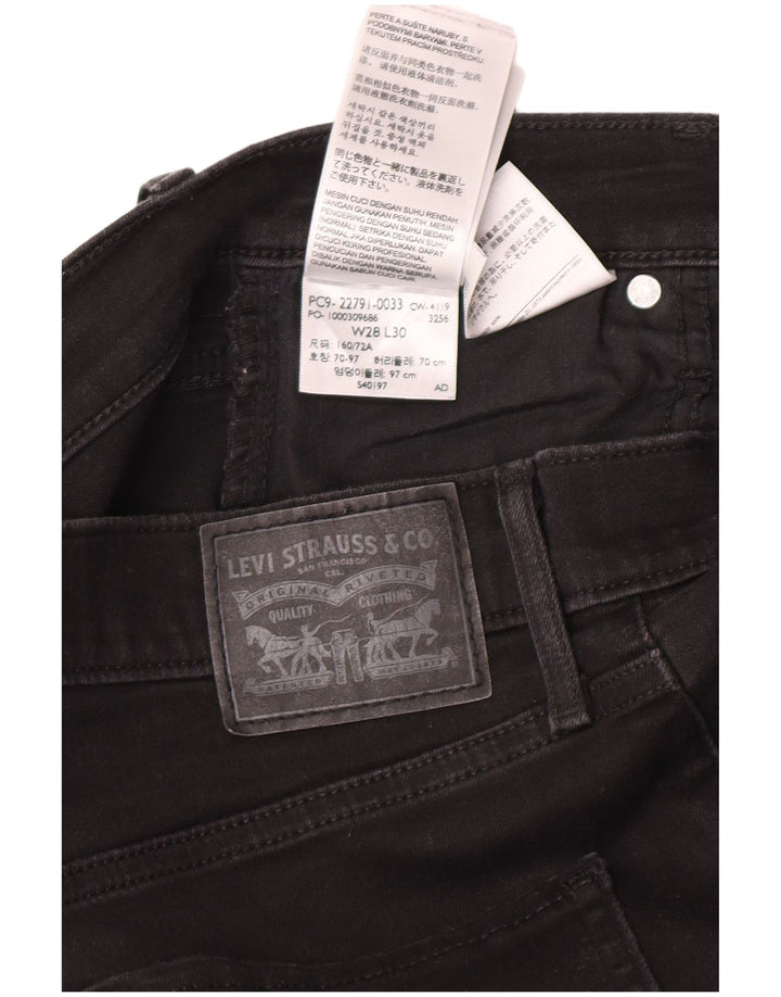 Levi's Womens Skinny Jeans W28 L30 Black Cotton