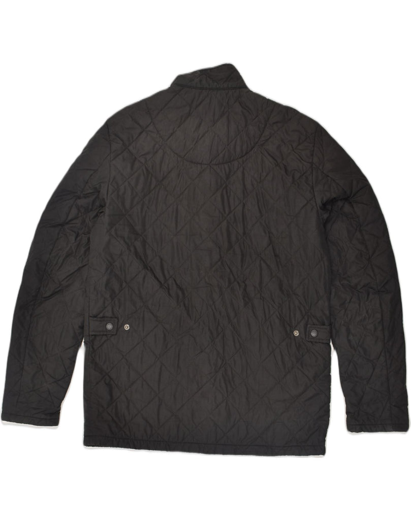 BARBOUR Mens Quilted Jacket UK 36 Small Black Polyester | Vintage Barbour | Thrift | Second-Hand Barbour | Used Clothing | Messina Hembry 