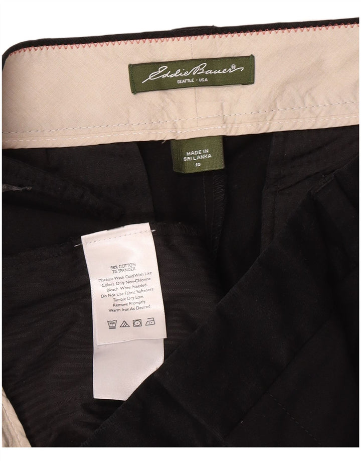 Eddie Bauer Womens Chino Shorts US 10 Large W32  Black Cotton