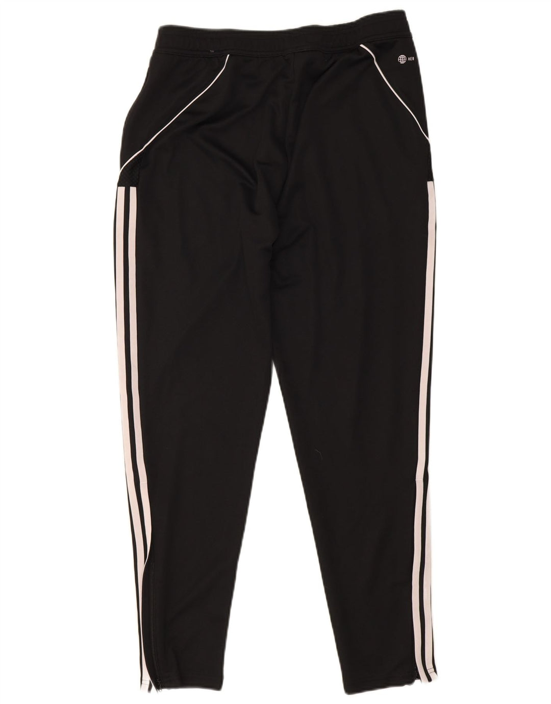 Adidas Mens Slim Fit Tracksuit Trousers Large Black Polyester