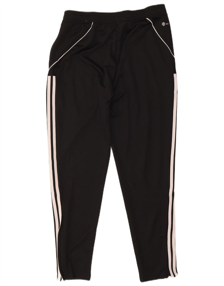 Adidas Mens Slim Fit Tracksuit Trousers Large Black Polyester