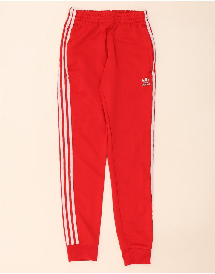 Adidas Mens Tracksuit Trousers Joggers Small  Red Polyester