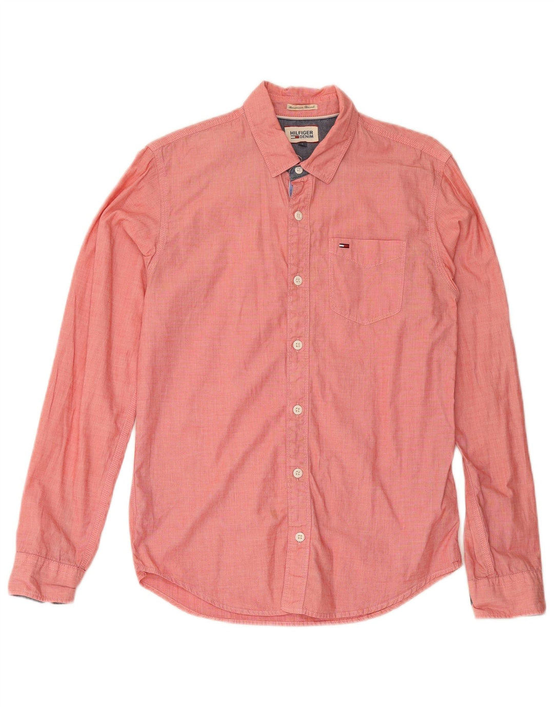 TOMMY HILFIGER Mens Shirt Small Red Cotton