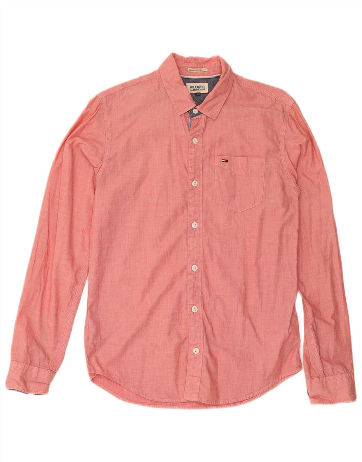 TOMMY HILFIGER Mens Shirt Small Red Cotton
