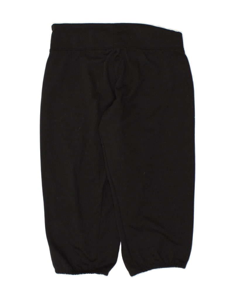 NIKE Womens Dri Fit Capri Tracksuit Trousers UK 10 Small Black Polyester | Vintage Nike | Thrift | Second-Hand Nike | Used Clothing | Messina Hembry 