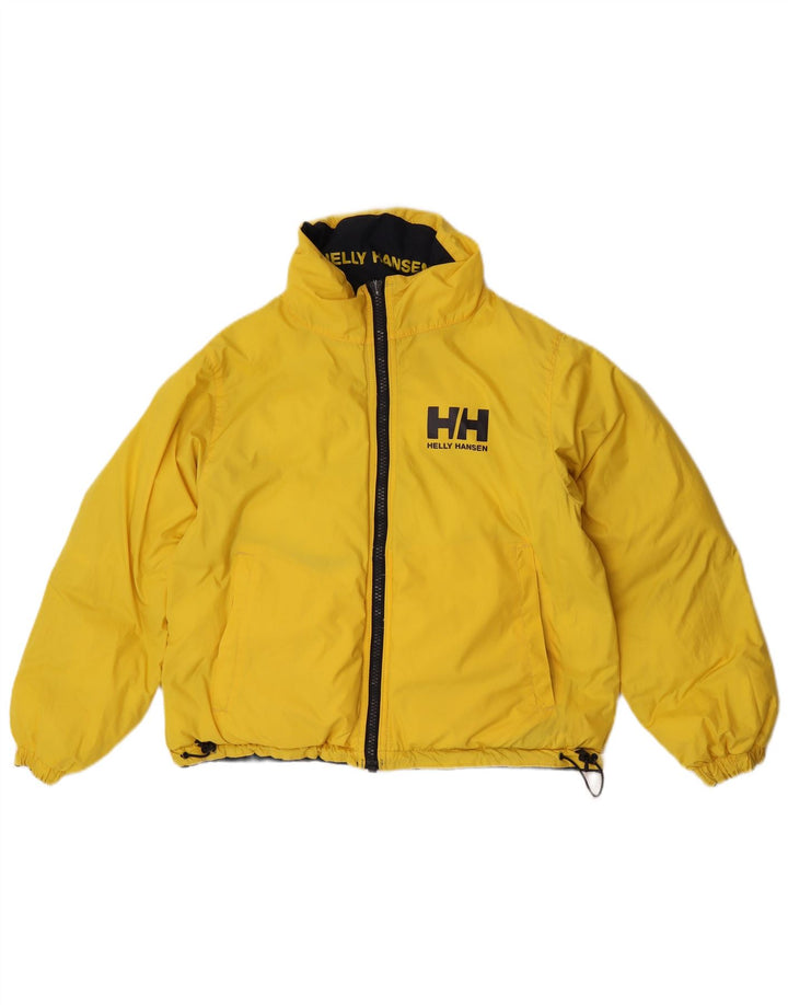 Helly Hansen Mens Graphic Reversible Padded Jacket UK 36 Small Yellow