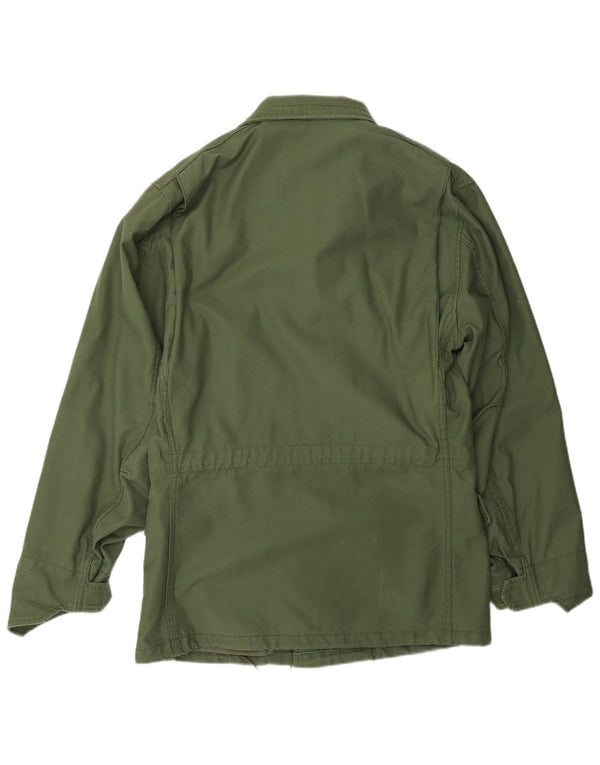 ALPHA INDUSTRIES Mens Utility Jacket UK 36 Small Green Cotton