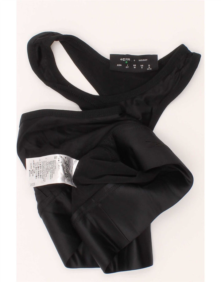Reebok Womens Sport Bra Top Small Black Polyamide Sports