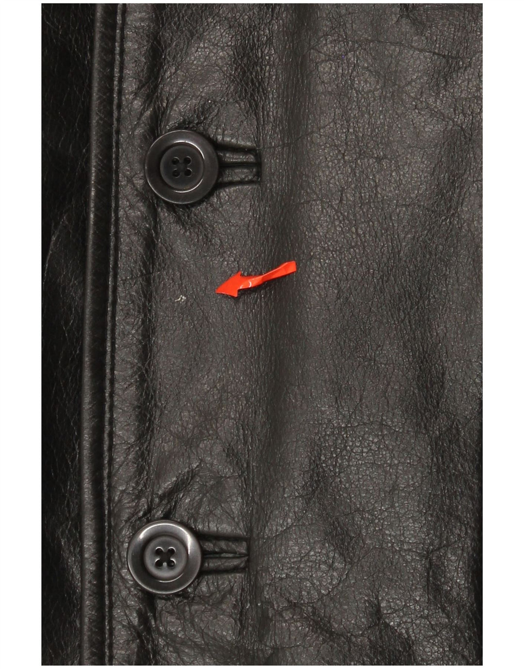 Censured Mens Leather Jacket UK 40 Large Black Leather