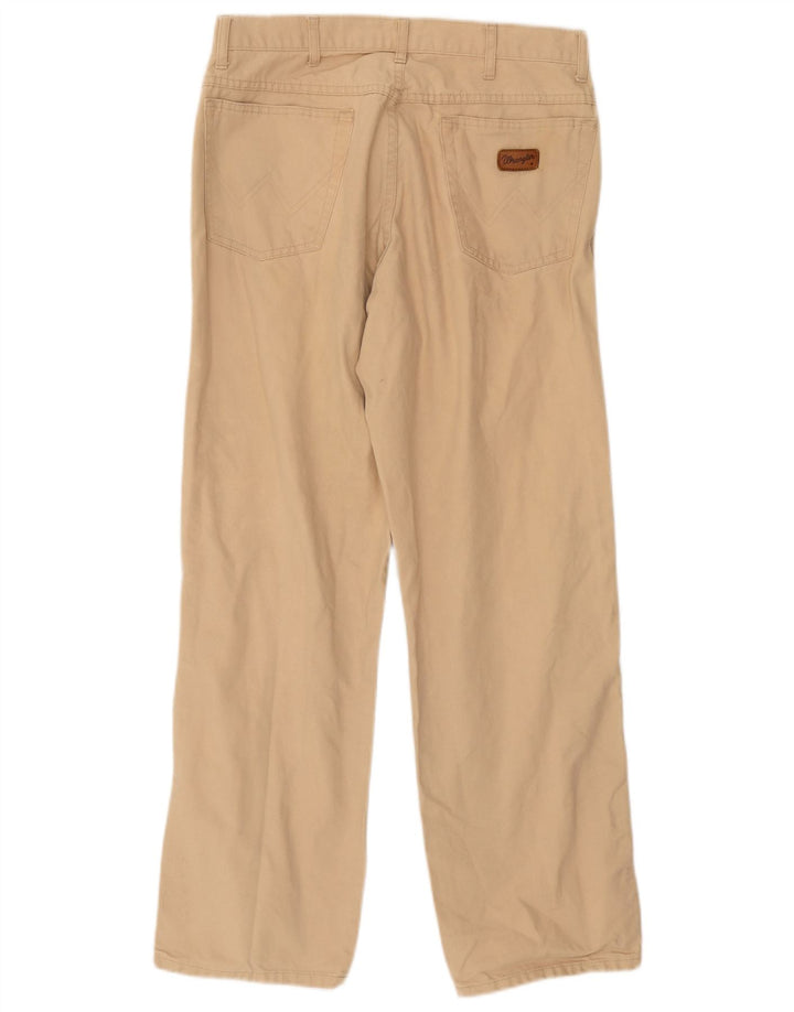 Wrangler Mens Straight Casual Trousers W32 L29 Beige