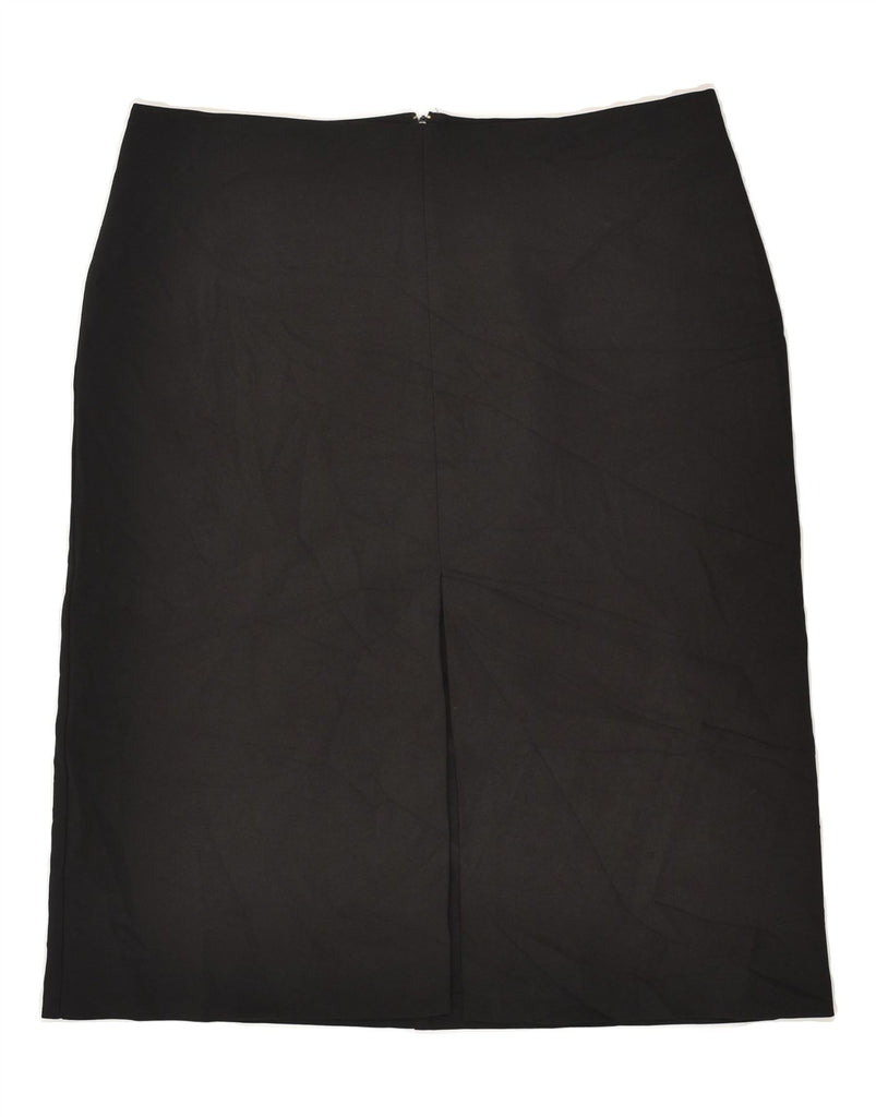 BENETTON Womens Straight Skirt IT 44 Medium W30 Black Polyester | Vintage Benetton | Thrift | Second-Hand Benetton | Used Clothing | Messina Hembry 