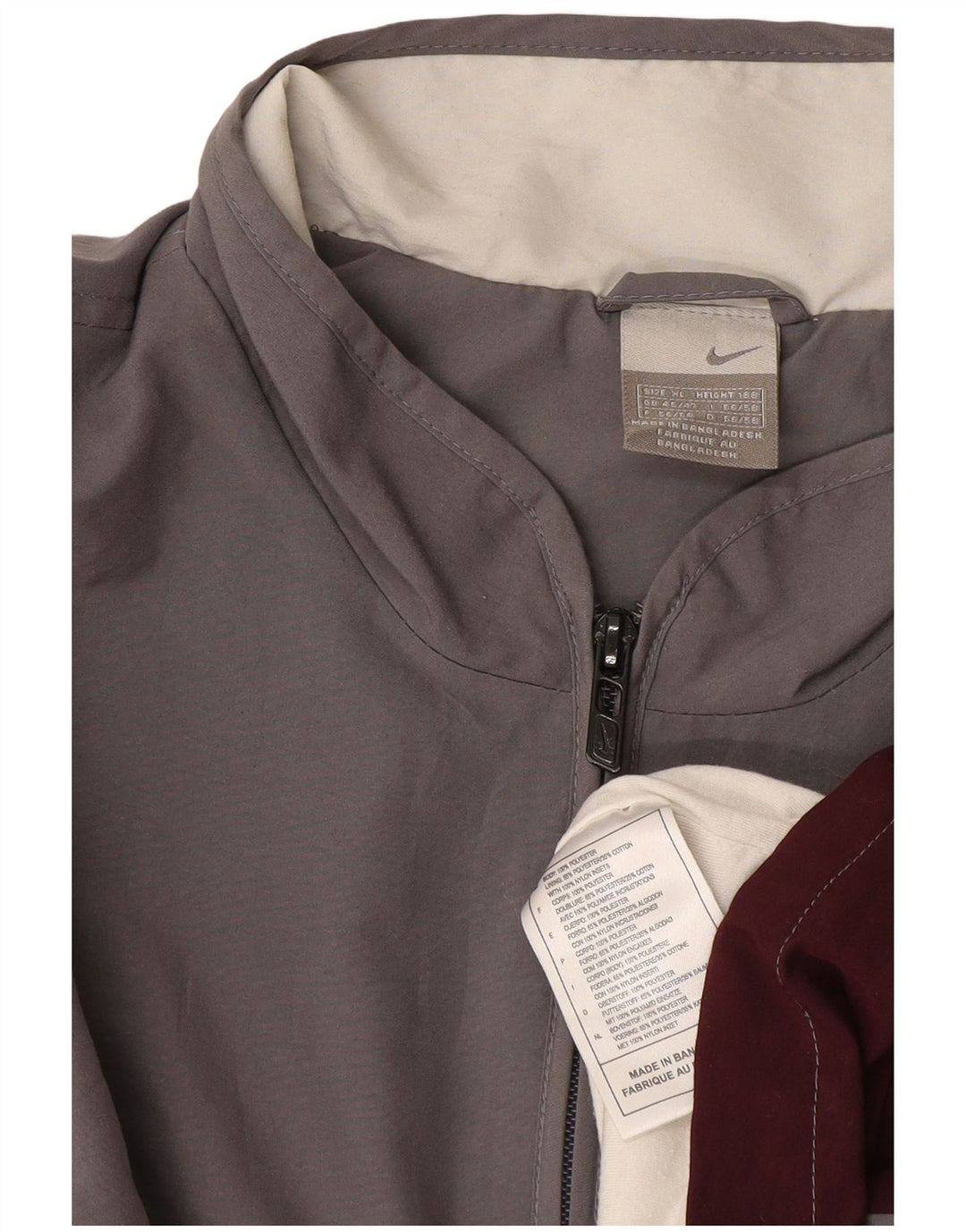 Nike Mens Tracksuit Top Jacket UK 45/47 XL Grey Colourblock Polyester