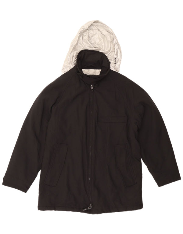 Allegri Mens Hooded Windbreaker Jacket UK 40 Large Black Colourblock