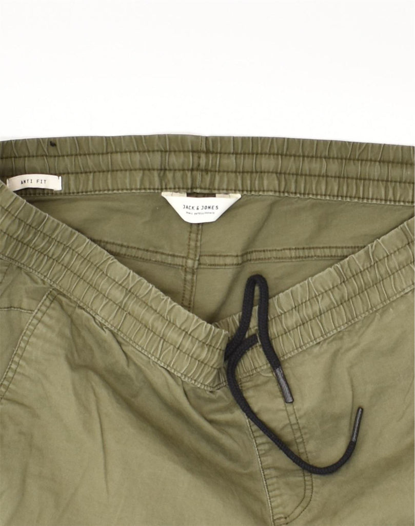 JACK & JONES Womens Anti Fit Joggers Chino Trousers W38 L27 Khaki | Vintage Jack & Jones | Thrift | Second-Hand Jack & Jones | Used Clothing | Messina Hembry 