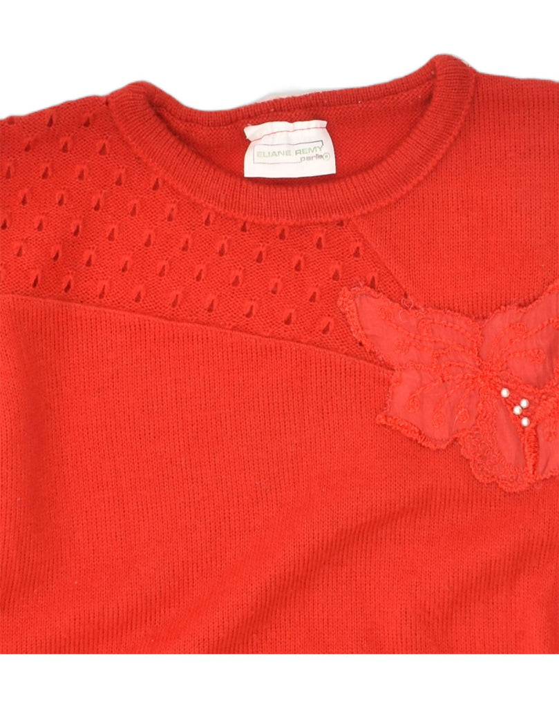 VINTAGE Womens Crew Neck Jumper Sweater UK 20 2XL Red Wool | Vintage Vintage | Thrift | Second-Hand Vintage | Used Clothing | Messina Hembry 