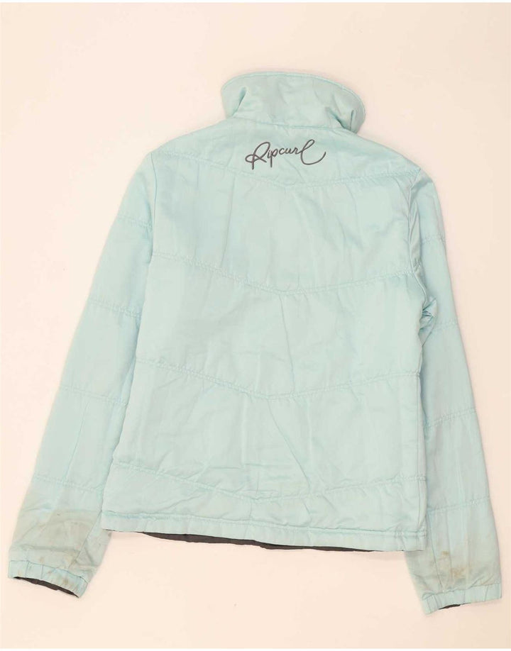 Rip Curl Womens Reversible Padded Jacket UK 12 Medium Grey Polyester