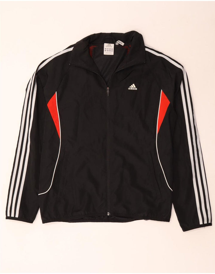 Adidas Mens Climalite Tracksuit Top Jacket UK 40/42 Medium Black