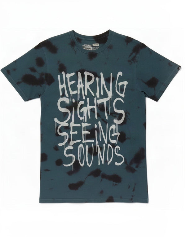 Vans Mens Graphic T-Shirt Top Small Blue Tie Dye Cotton
