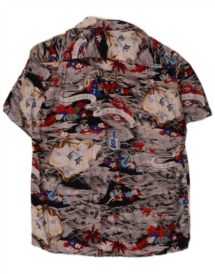 MAURO GESANDRO Mens Graphic Shirt IT 48/50 Medium Multicoloured Hawaiian