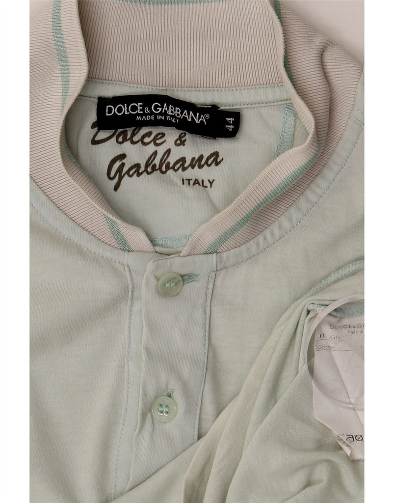DOLCE & GABBANA Mens Polo Shirt IT 44 XS Blue Cotton Vintage Dolce & Gabbana and Second-Hand Dolce & Gabbana from Messina Hembry 