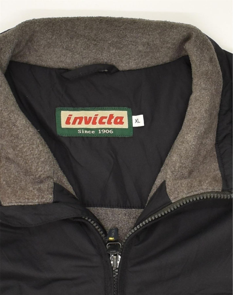 INVICTA Mens Bomber Jacket UK 42 XL Black Nylon | Vintage Invicta | Thrift | Second-Hand Invicta | Used Clothing | Messina Hembry 