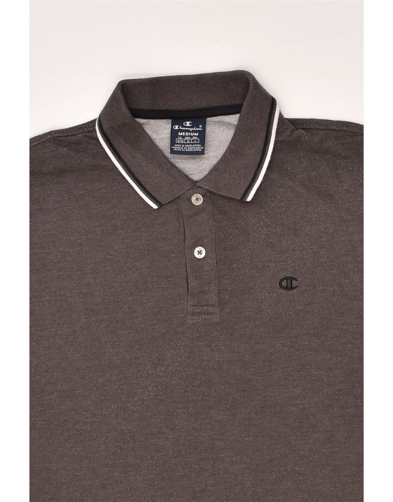 CHAMPION Mens Polo Shirt Medium Grey | Vintage Champion | Thrift | Second-Hand Champion | Used Clothing | Messina Hembry 