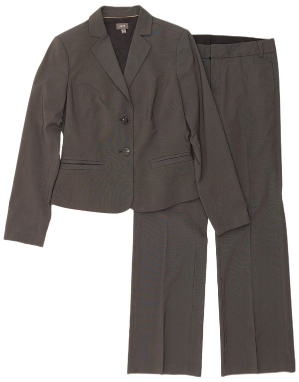 Mexx Womens 2 Button 2 Piece Suit UK 12 Medium W30 L33 Grey Pinstripe