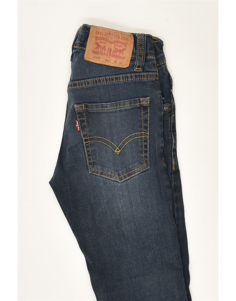 LEVI'S Boys 510 Slim Jeans 7-8 Years  W24 L22  Navy Blue Cotton | Vintage Levi's | Thrift | Second-Hand Levi's | Used Clothing | Messina Hembry 