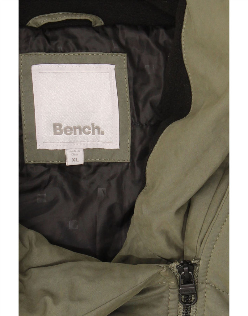 BENCH Womens Hooded Padded Jacket UK 18 XL Green Polyester Vintage Bench and Second-Hand Bench from Messina Hembry 