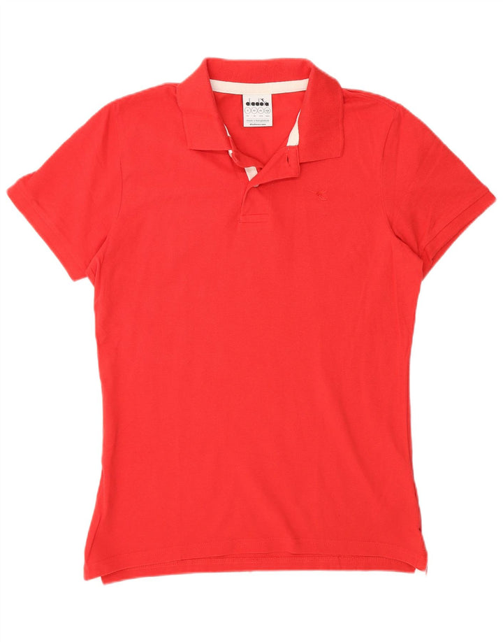 DIADORA Mens Polo Shirt XS Red Cotton