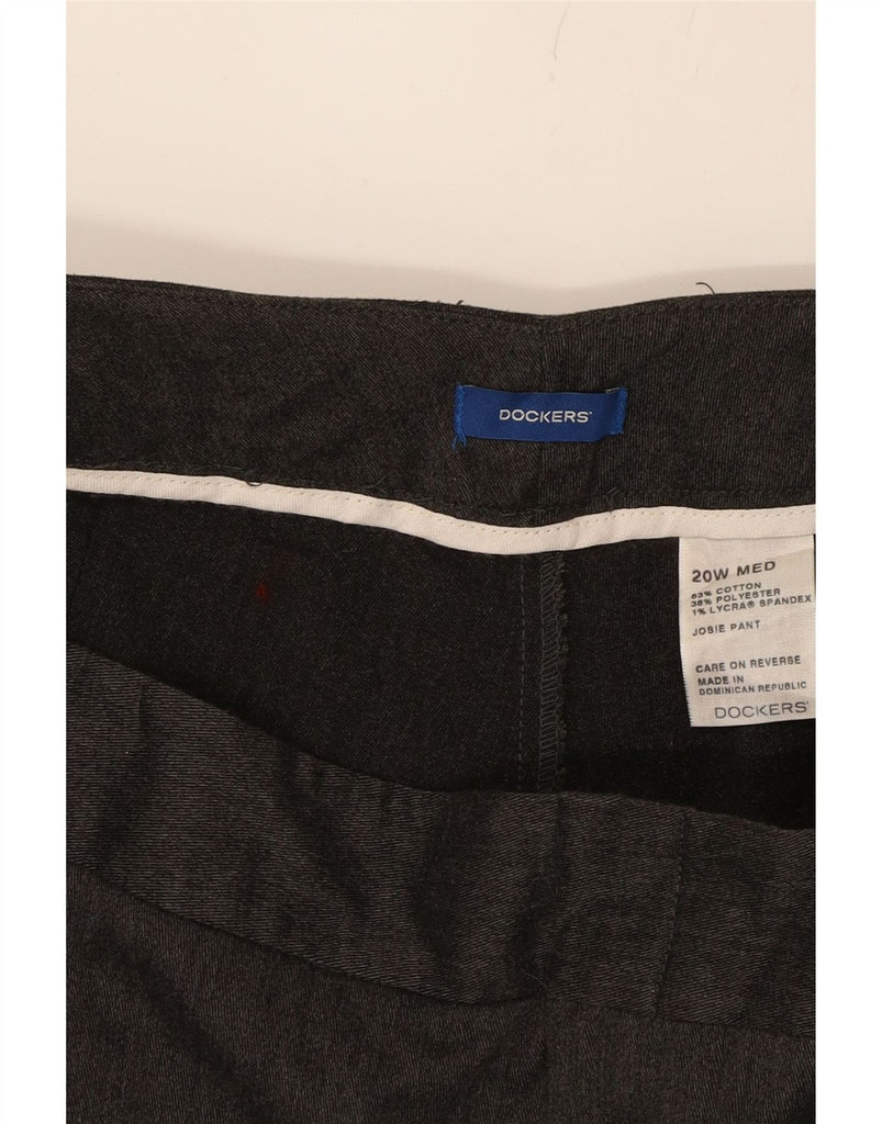 DOCKERS Womens High Waist Straight Casual Trousers US 20 3XL W40 L30 Grey Vintage Dockers and Second-Hand Dockers from Messina Hembry 