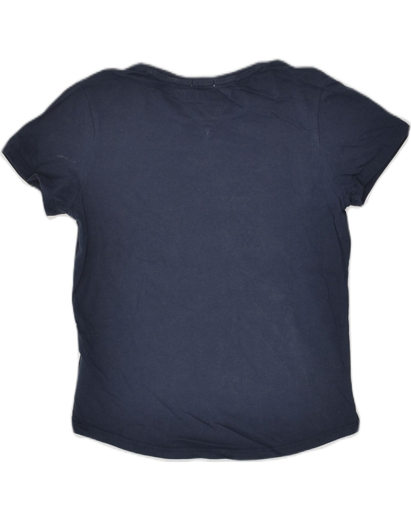 TOMMY HILFIGER Girls Graphic T-Shirt Top 11-12 Years Navy Blue Cotton | Vintage Tommy Hilfiger | Thrift | Second-Hand Tommy Hilfiger | Used Clothing | Messina Hembry 