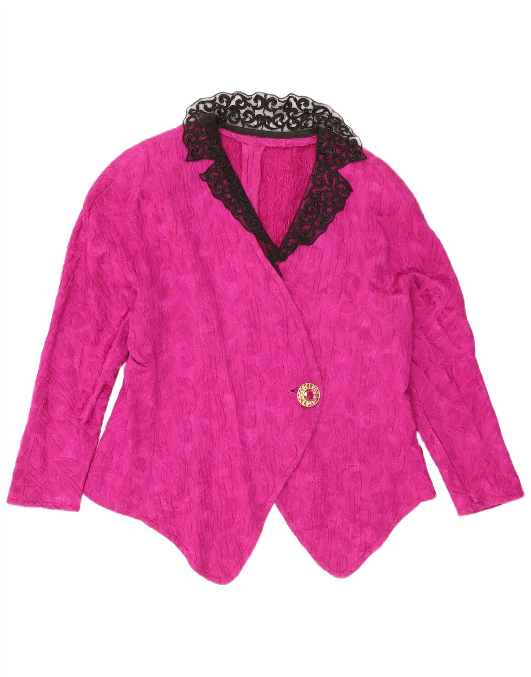 Vintage Womens 1 Button Blazer Jacket UK 16 Large Pink