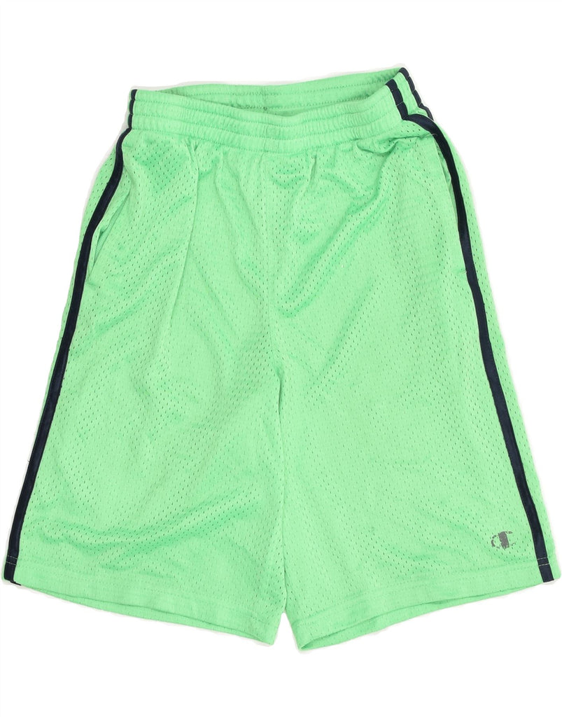 CHAMPION Boys Sport Shorts 10-11 Years Green Polyester | Vintage Champion | Thrift | Second-Hand Champion | Used Clothing | Messina Hembry 