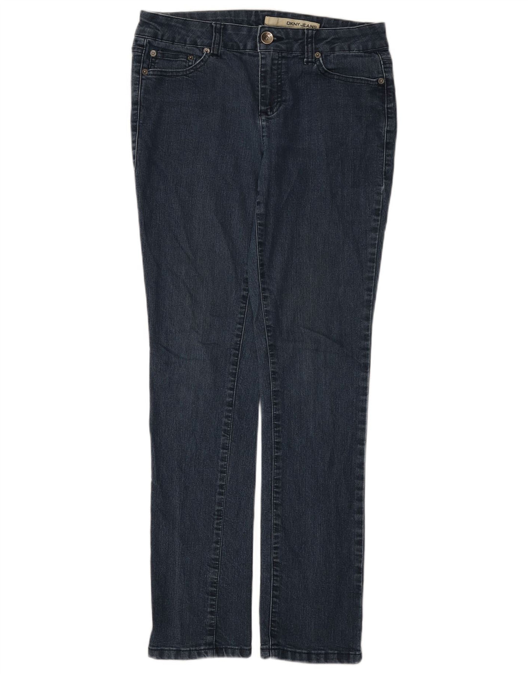 Dkny Womens Slim Jeans US 8 Medium W30 L31 Navy Blue Cotton