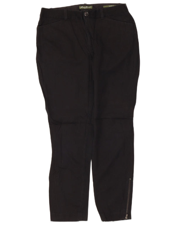 Eddie Bauer Womens Blakely Fit Casual Trousers US 8 Medium W32 L28 Black