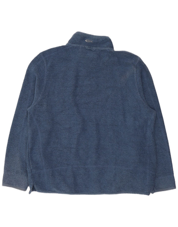 Weird Fish Mens Zip Neck Sweatshirt Jumper 3XL Blue Cotton