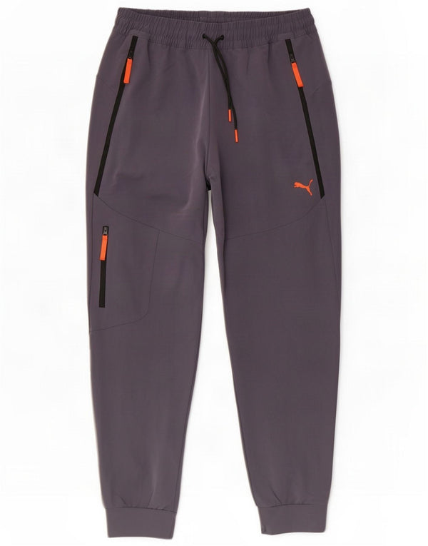 Puma Mens Cargo Tracksuit Trousers Joggers Large Grey Polyester