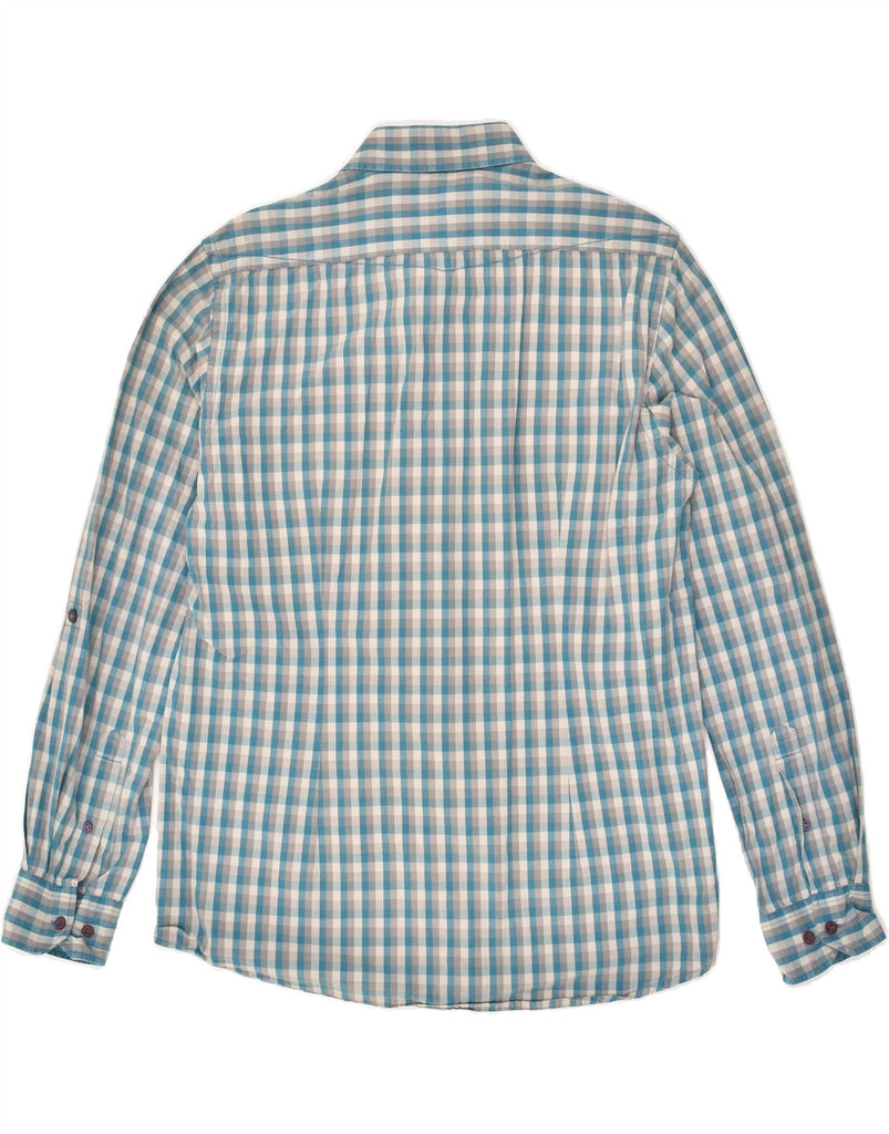 JULES Mens Shirt Large Blue Check Cotton | Vintage Jules | Thrift | Second-Hand Jules | Used Clothing | Messina Hembry 