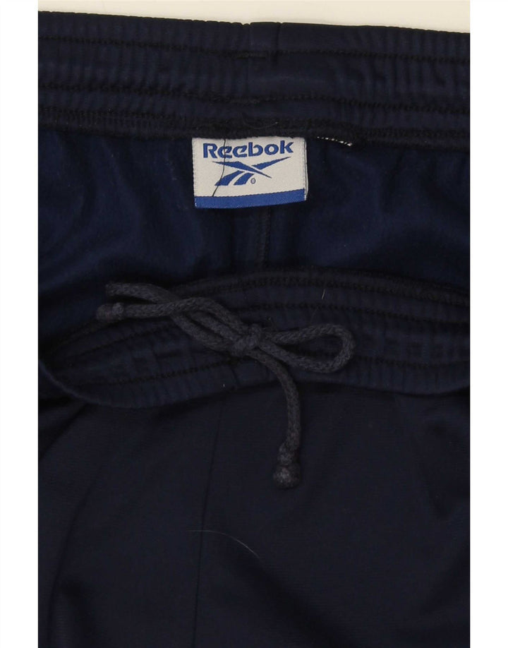 Reebok Mens Tracksuit Trousers Large Navy Blue Colourblock