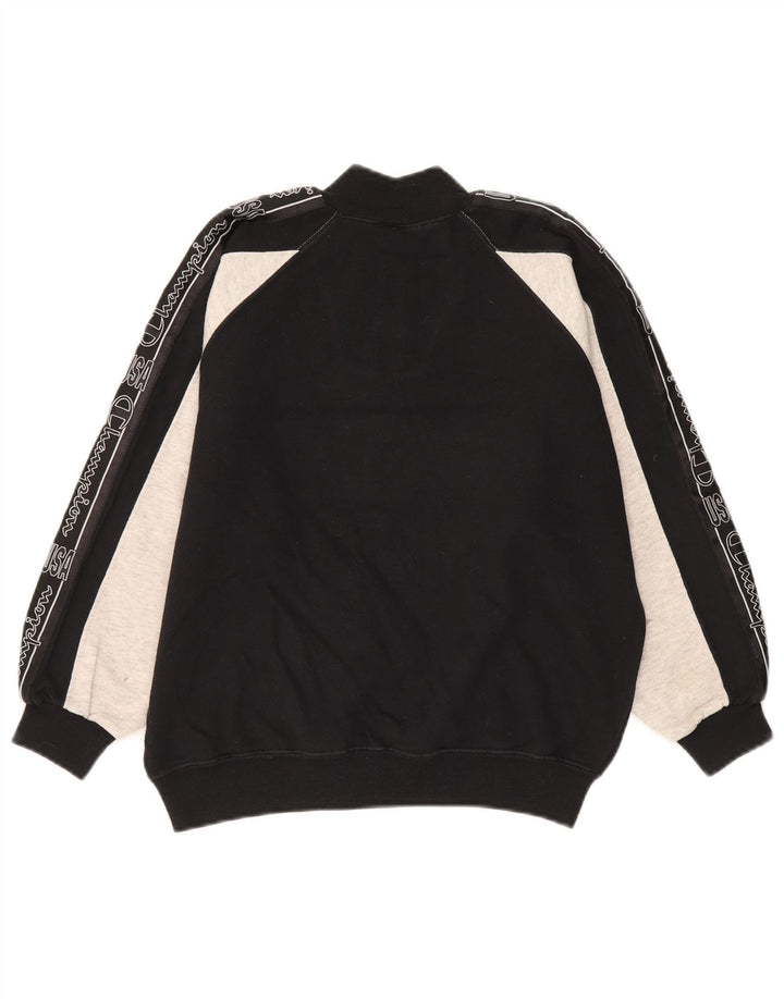 Champion Boys Graphic Sweatshirt Jumper 9-10 Years Medium Black Colourblock