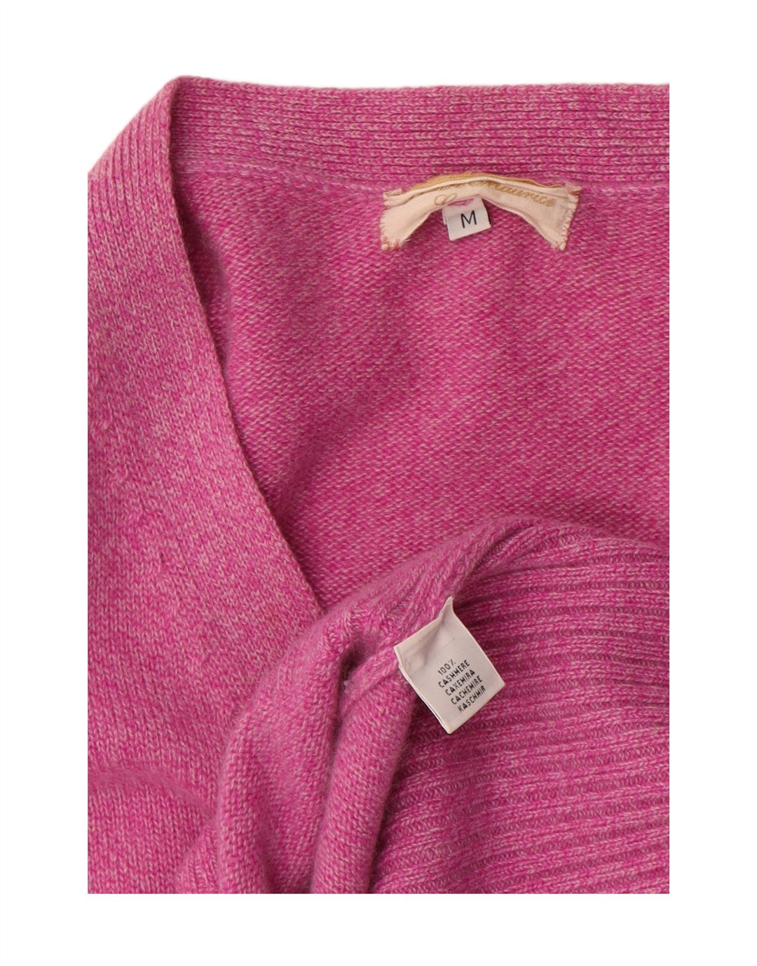 Andre Maurice Womens Longline Cardigan Sweater UK 14 Medium Pink Cashmere