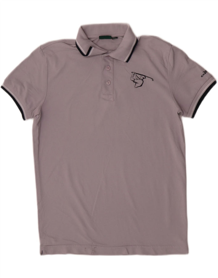 Chervo Mens Polo Shirt UK 40 Medium Purple Polyamide