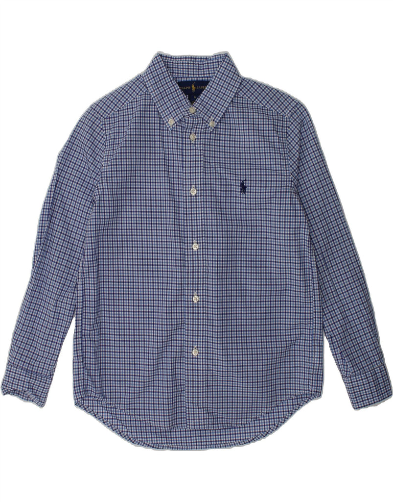 POLO RALPH LAUREN Boys Shirt 5-6 Years Blue Check Cotton | Vintage Polo Ralph Lauren | Thrift | Second-Hand Polo Ralph Lauren | Used Clothing | Messina Hembry 